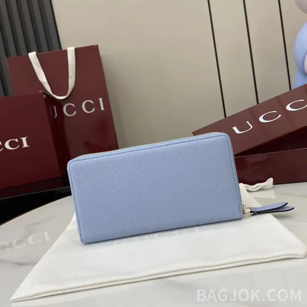 구찌 구찌 GG 마몬트 그레인 레더 지퍼 장지갑 상세 이미지