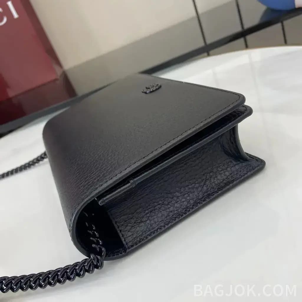 구찌 Gucci GG 마몬트 레더 금장 체인 미니 크로스백  상세 이미지