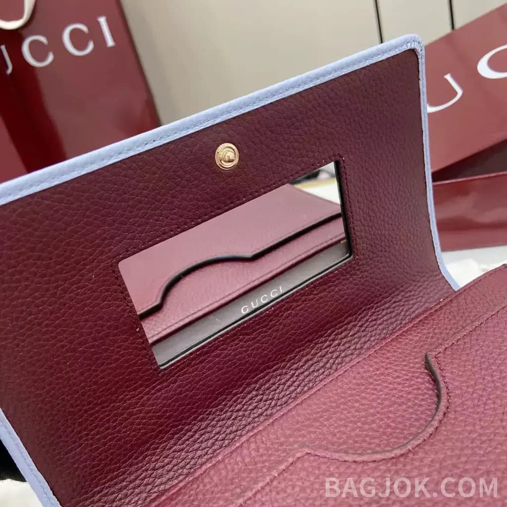 구찌 Gucci GG 마몬트 레더 금장 체인 미니 크로스백  상세 이미지