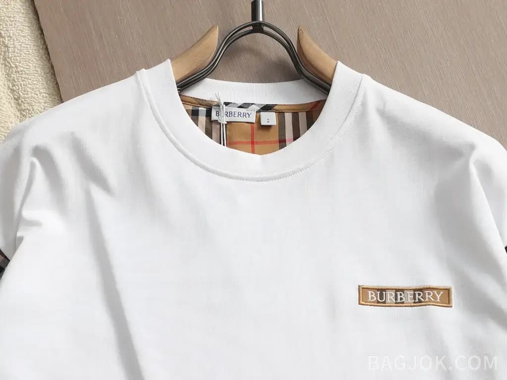 버버리 버버리 체크패치 반팔 티셔츠 상세 이미지