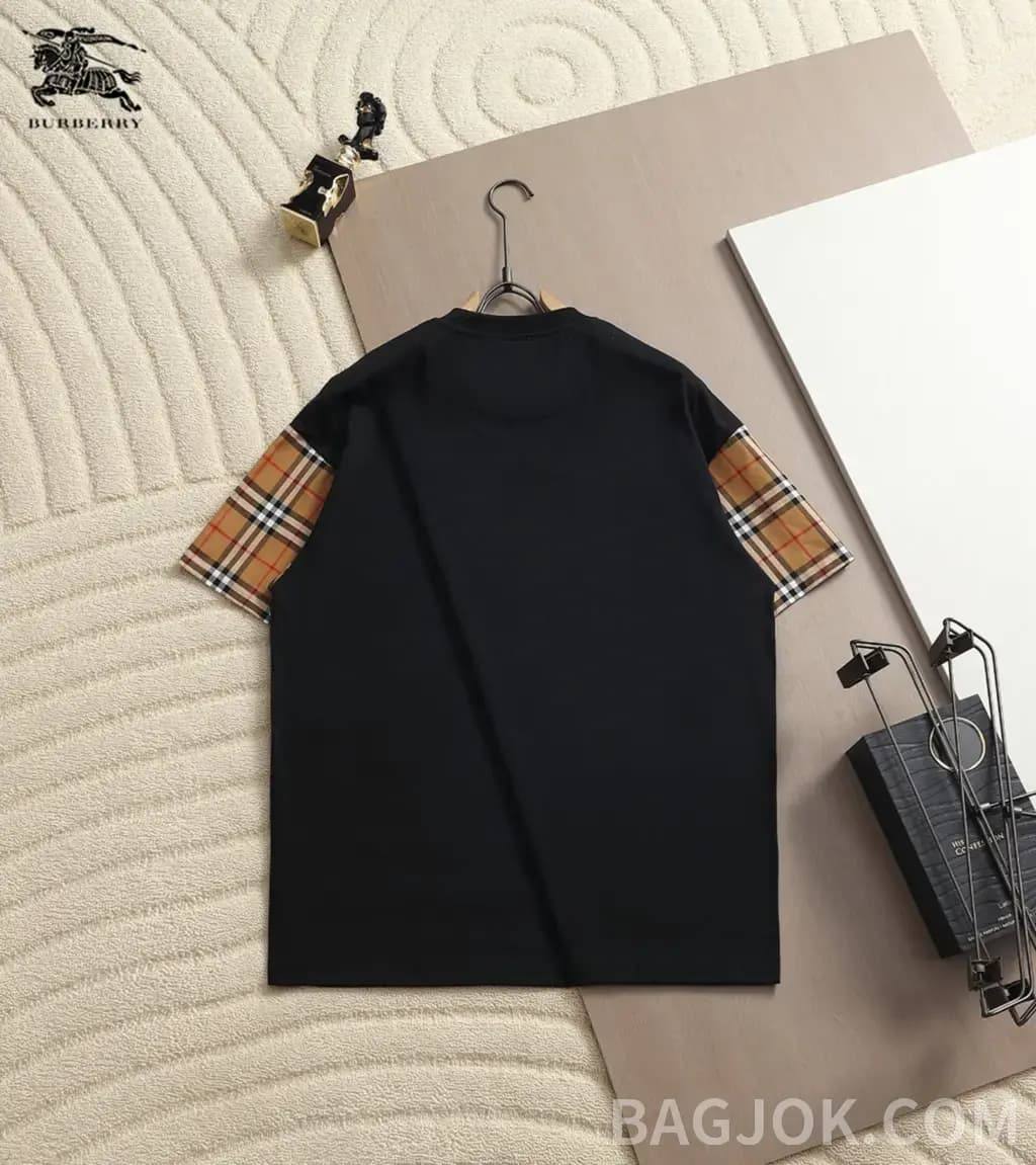 버버리 버버리 체크패치 반팔 티셔츠 상세 이미지