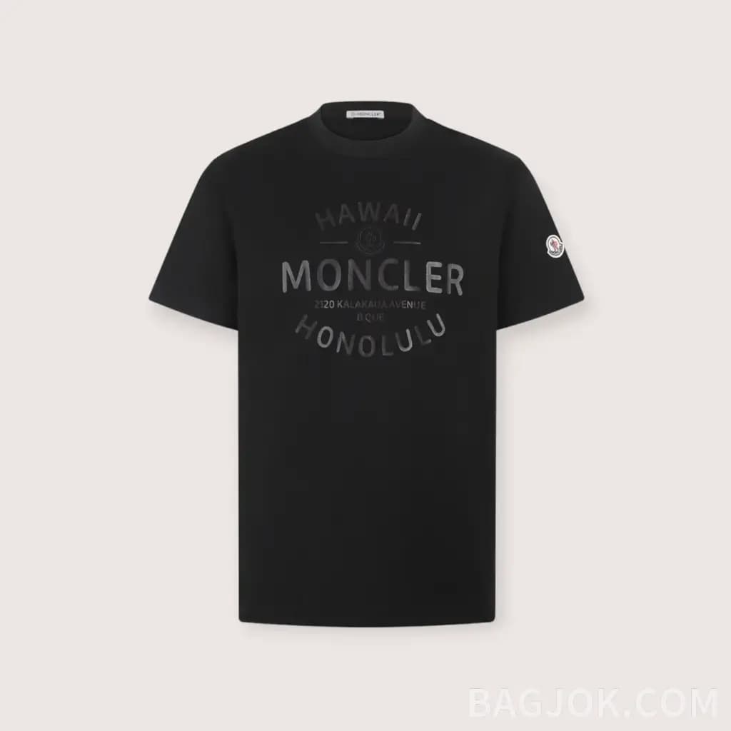 몽클레어 로고 배지 프린트 반팔티_대표이미지