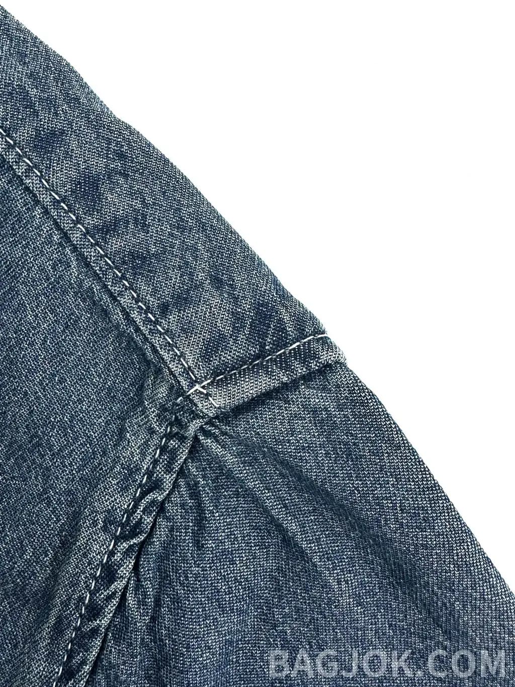 셀린느 셀린느 자수 데님 반팔 셔츠 상세 이미지