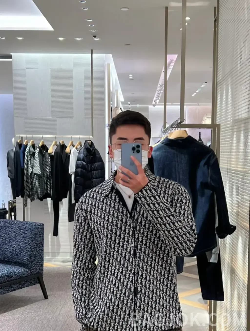 디올 디올 오블리크 코튼 셔츠 상세 이미지