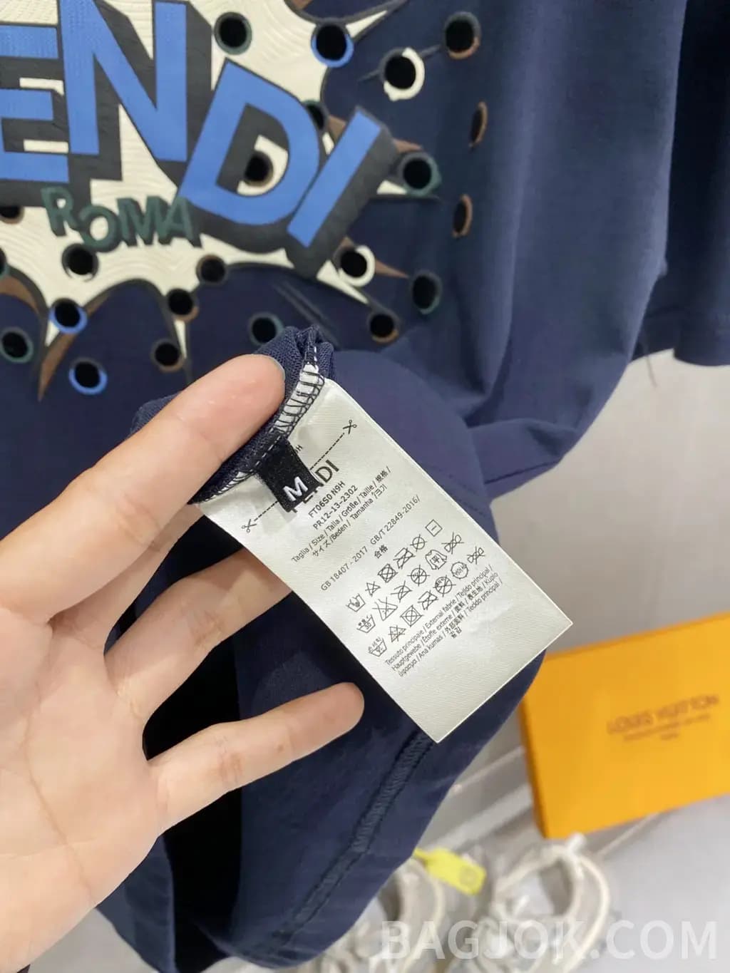 펜디 펜디 코튼 반팔 티셔츠 상세 이미지