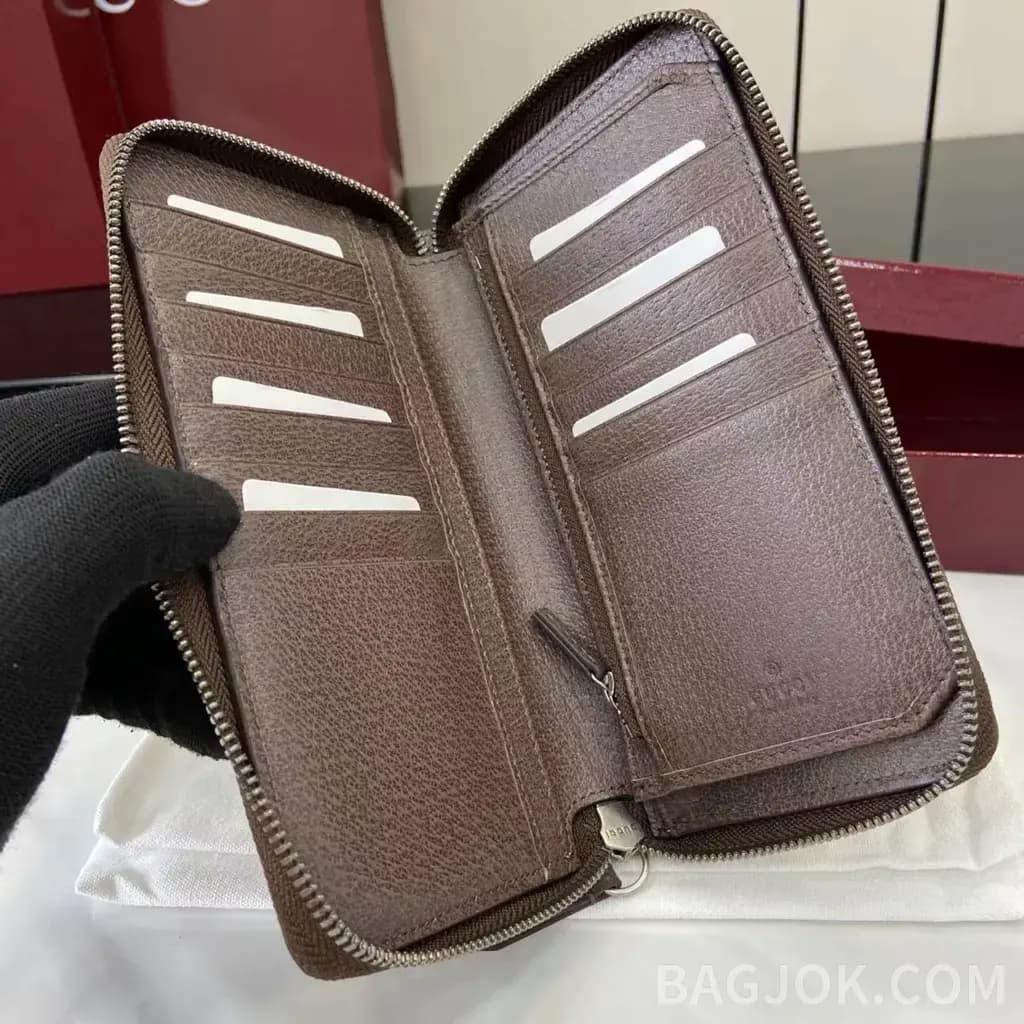 구찌 구찌 바이컬러 지퍼 장지갑 상세 이미지