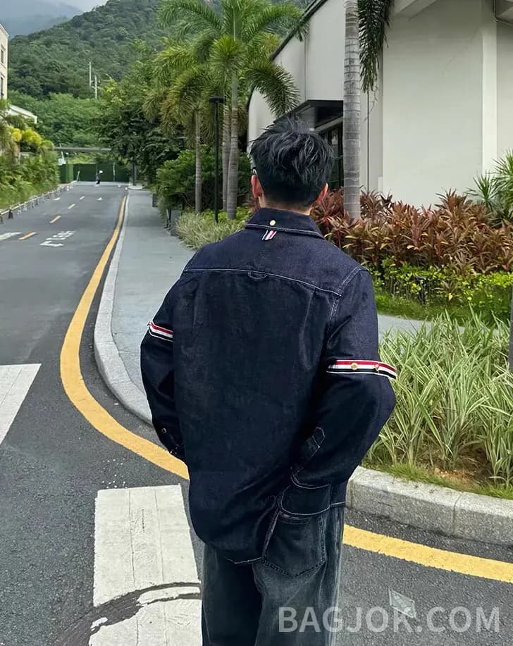 톰브라운 톰 브라운 더블 슬리브 데님 셔츠 재킷 상세 이미지