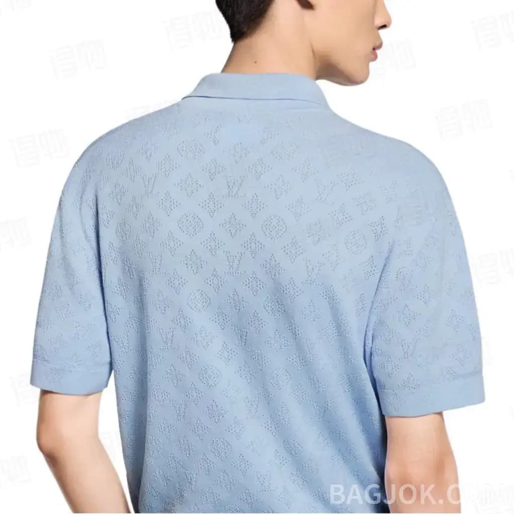 루이비통 루이비통 모노그램 자카드 니트 폴로 셔츠  상세 이미지