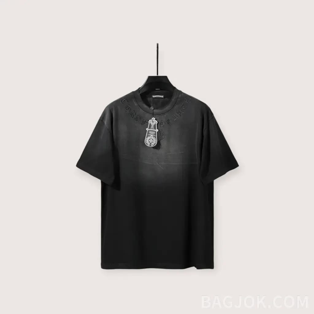 크롬하츠 크로스 레이저 워싱 반팔 티셔츠_대표이미지