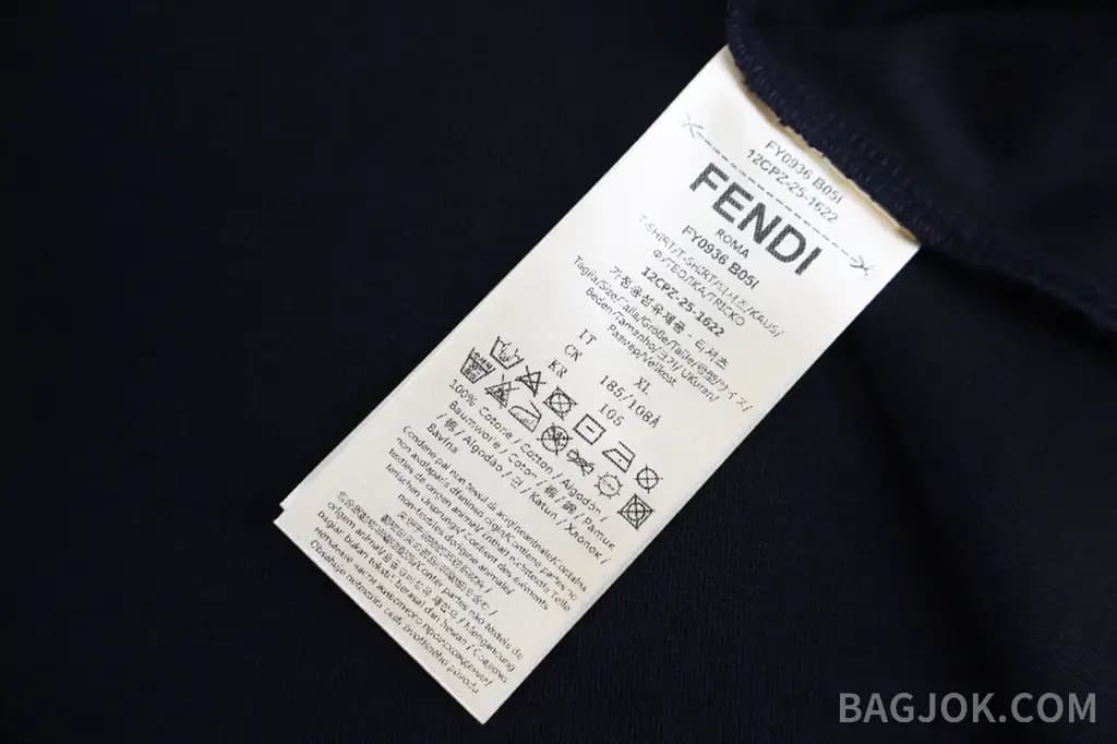 펜디 펜디 포켓 레더 패치 오버핏 반팔 티셔츠 상세 이미지