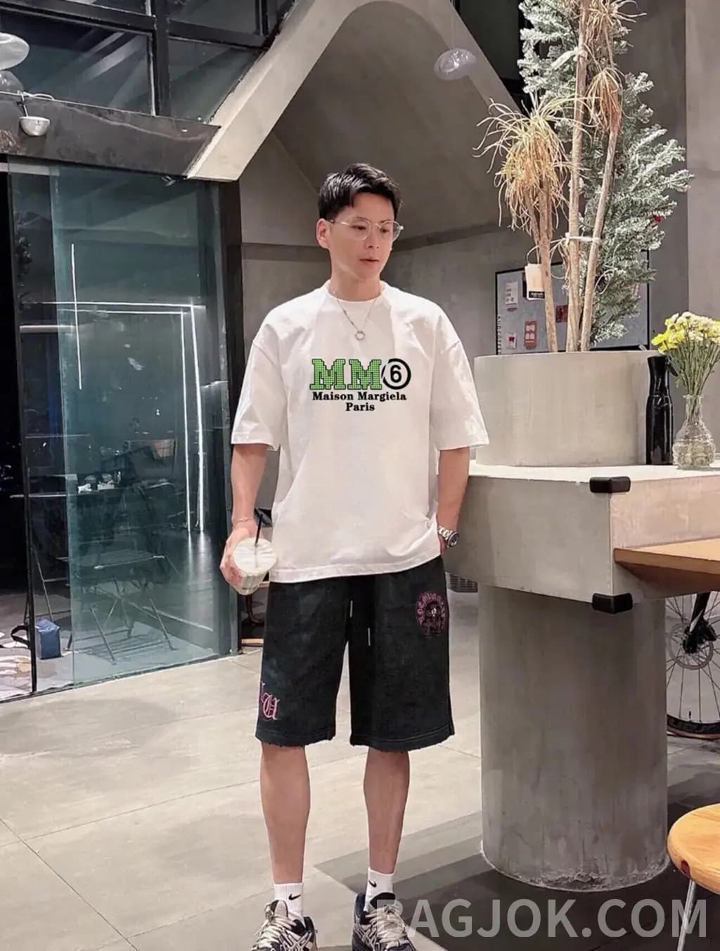 메종마르지엘라 메종 마르지엘라 25SS 그래픽 반팔 티셔츠 상세 이미지