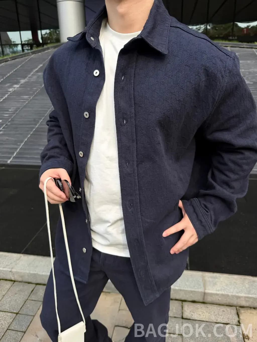 디올 디올 자카드 로고 데님 셔츠 상세 이미지