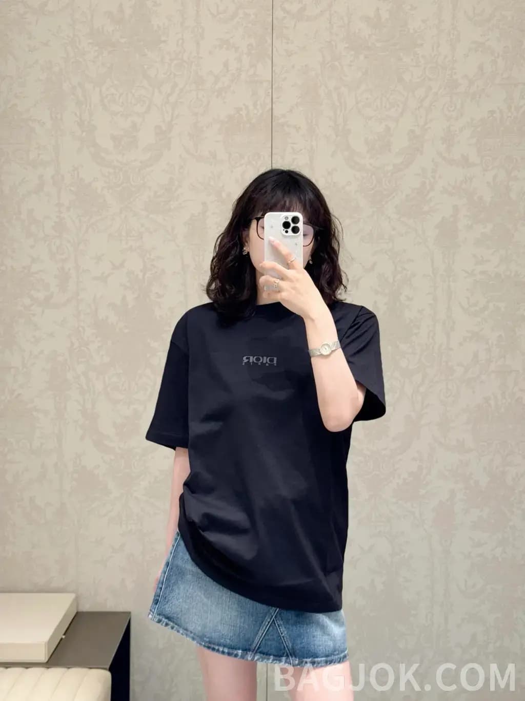디올 디올 데상트 콜라보 로고 프린트 반팔 티셔츠 상세 이미지