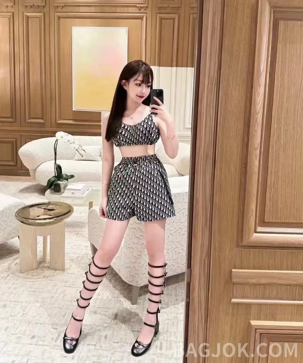 디올 디올 오블리크 스트랩 탱크 탑 상세 이미지