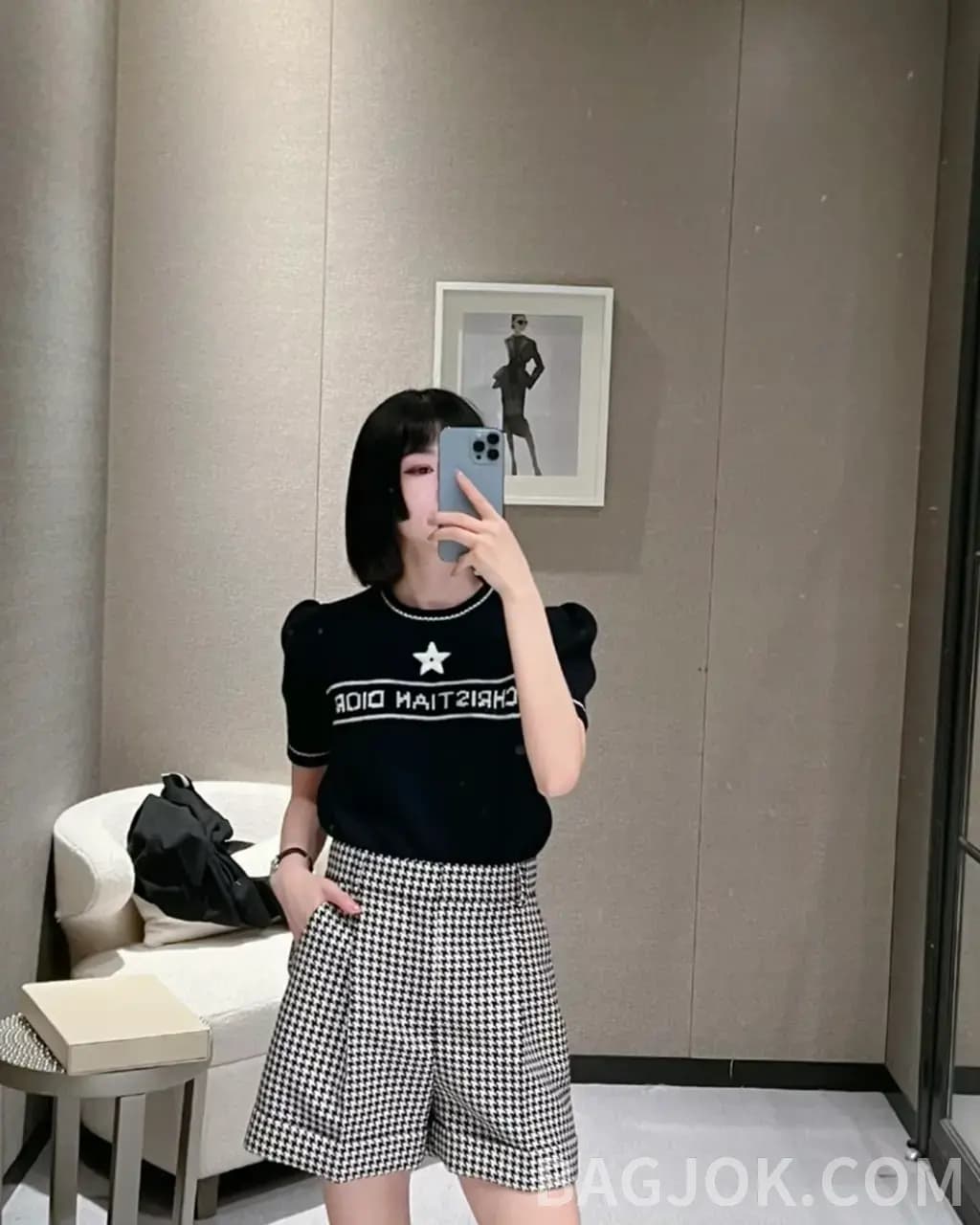 디올 디올 럭키스타 반팔 니트 상세 이미지