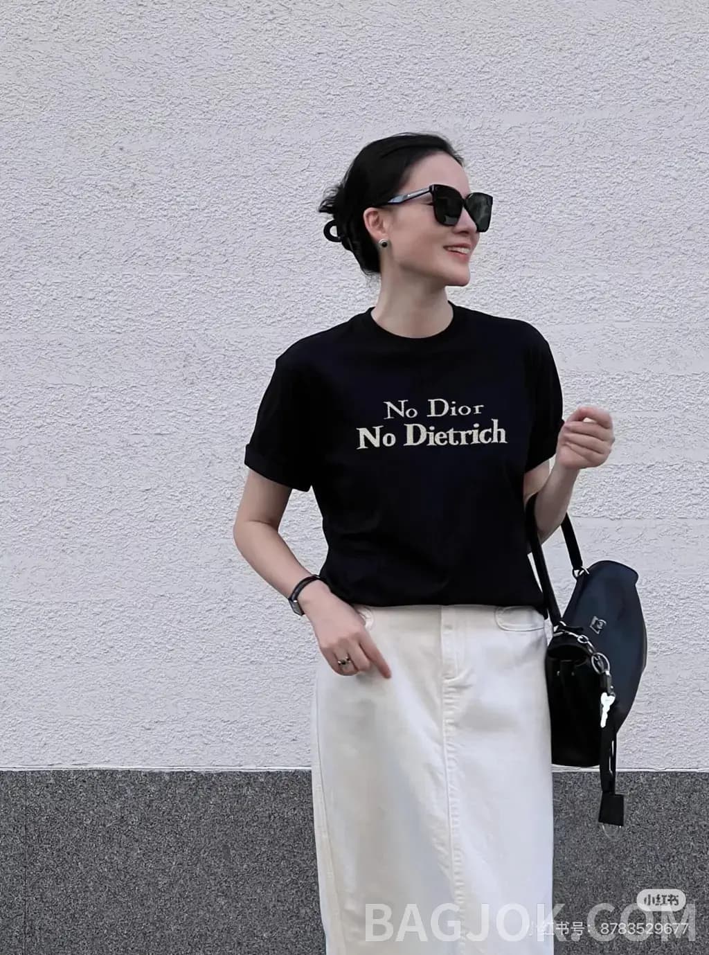 디올 디올 No Dior No Dietrich 프린트 반팔 티셔츠 상세 이미지