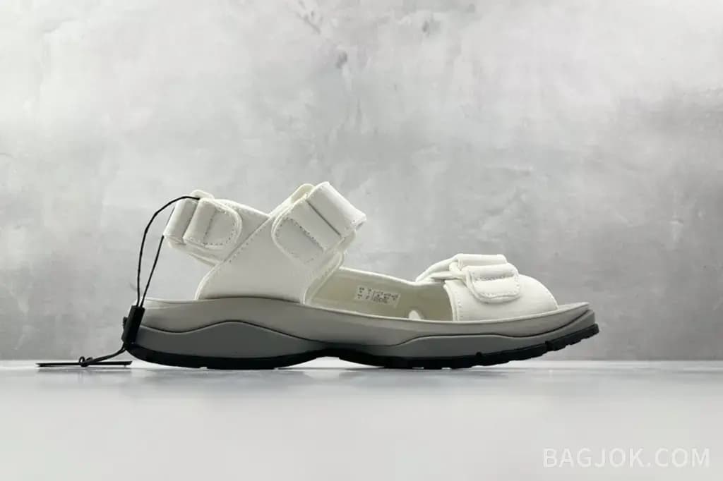 발렌시아가 발렌시아가 투어리스트 로고 터치 스트랩 샌들 화이트 상세 이미지
