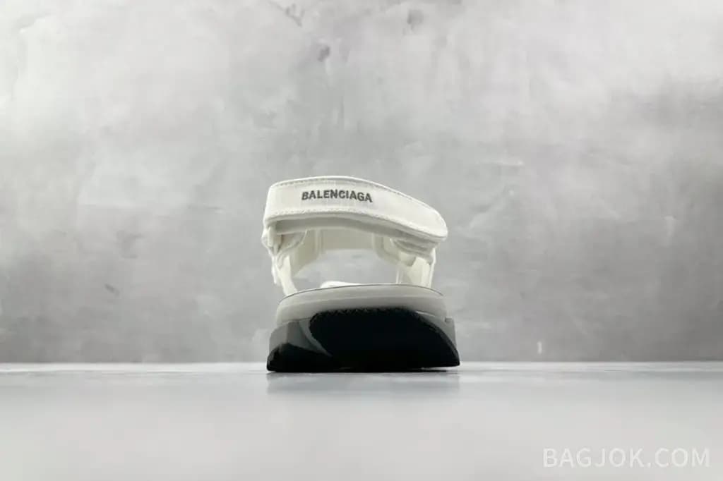 발렌시아가 발렌시아가 투어리스트 로고 터치 스트랩 샌들 화이트 상세 이미지