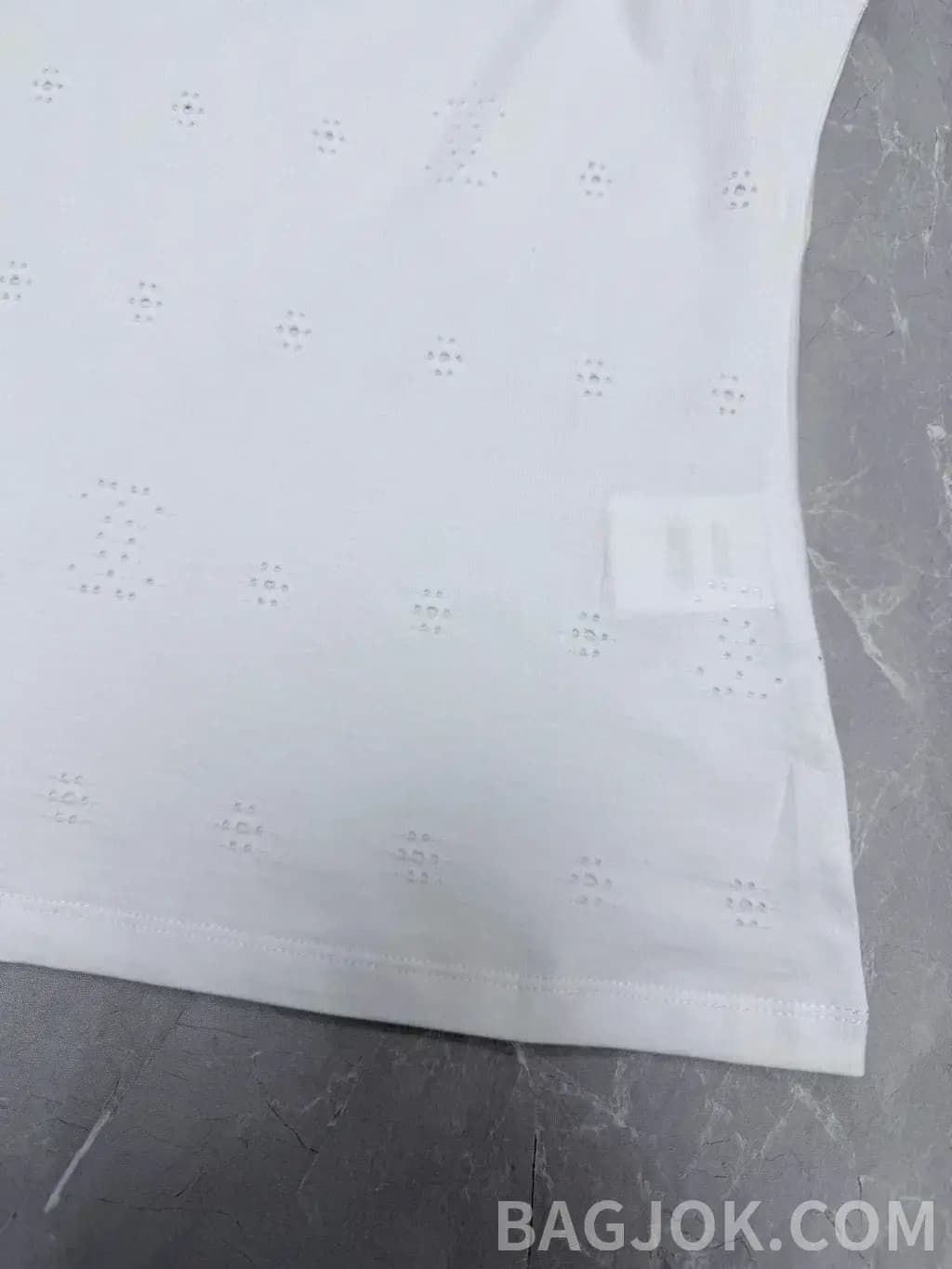 샤넬 샤넬 CC 아일렛 펀칭 반팔 티셔츠 상세 이미지