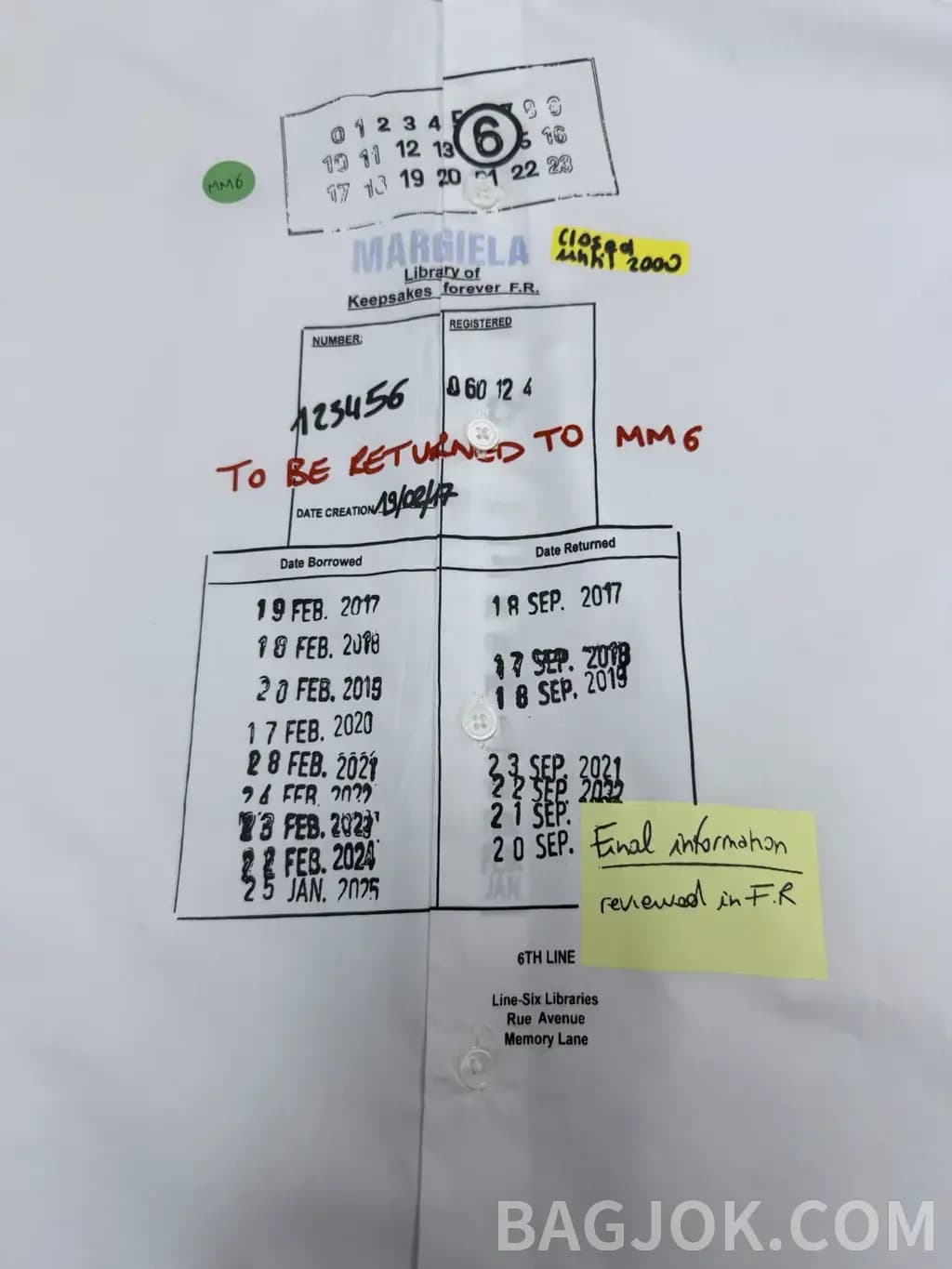 메종마르지엘라 MM6 메종 마르지엘라 빈티지 그래픽 오버사이즈 셔츠 상세 이미지