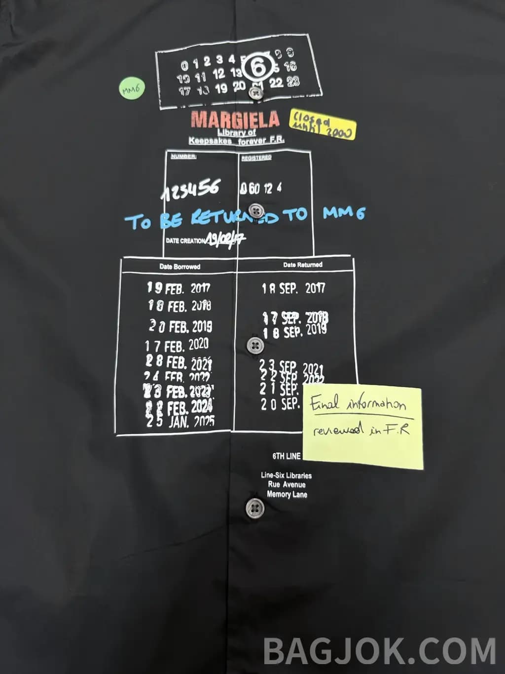 메종마르지엘라 MM6 메종 마르지엘라 빈티지 그래픽 오버사이즈 셔츠 상세 이미지