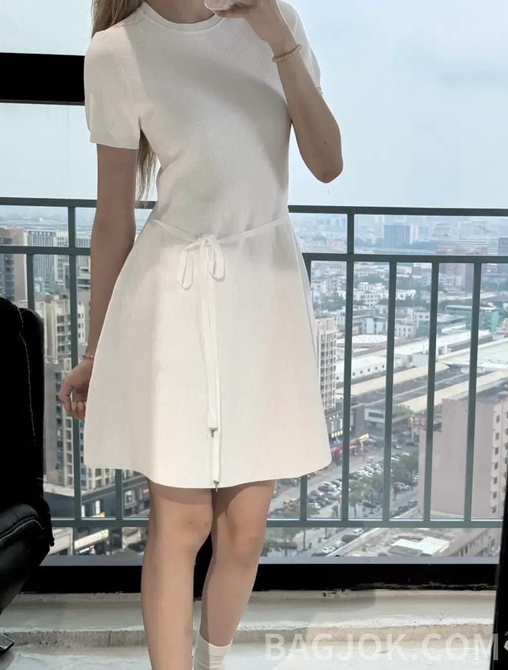 디올 디올 오블리크 패턴 플레어 미니 원피스 상세 이미지