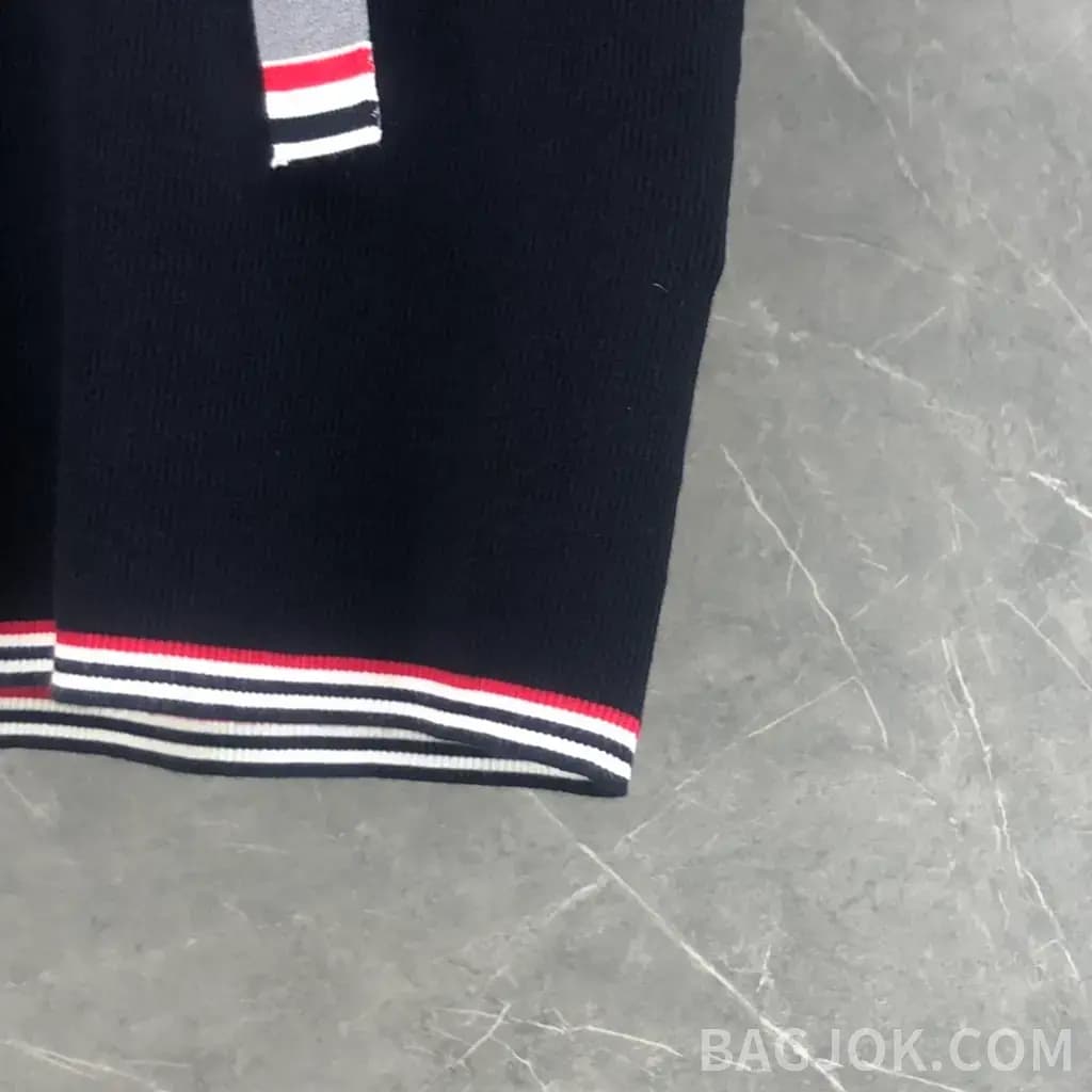 톰브라운 톰브라운 RWB 리본 타이 폴로 니트 상세 이미지