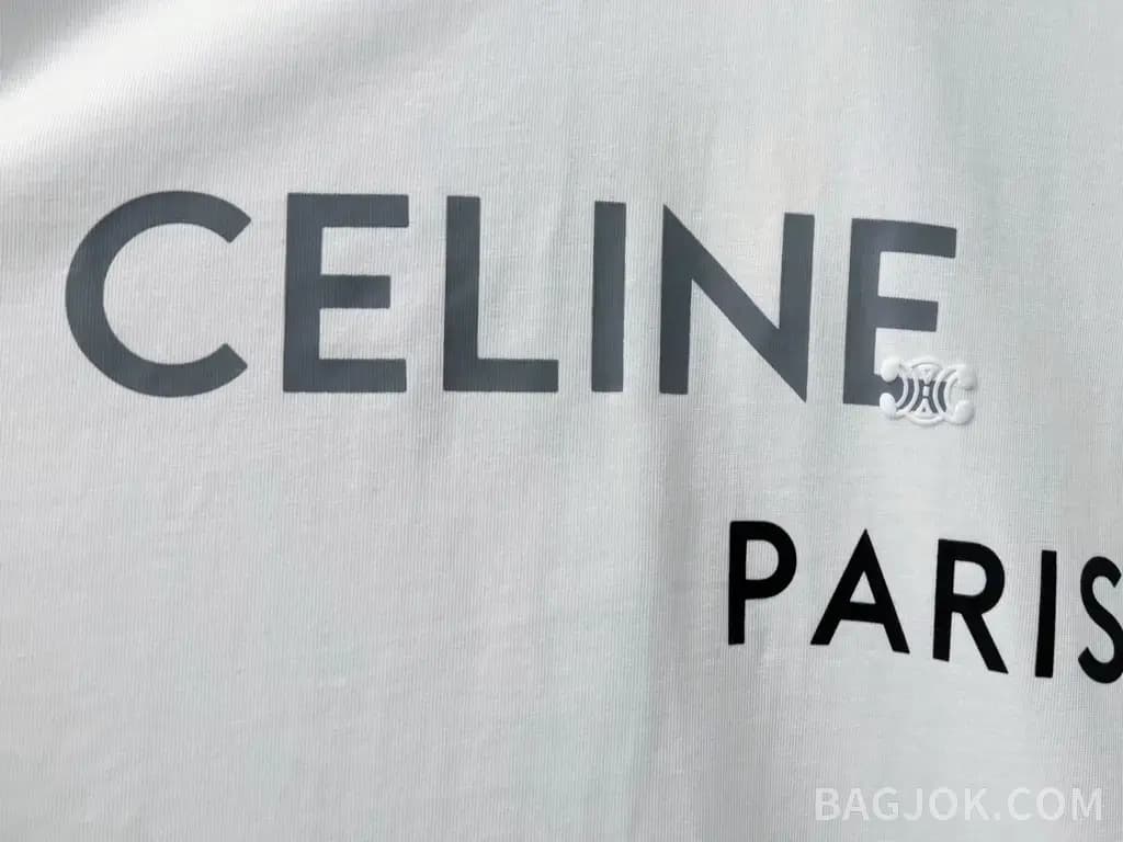 셀린느 셀린느 커플 CELINE PARIS 오버핏 반팔 티셔츠 상세 이미지