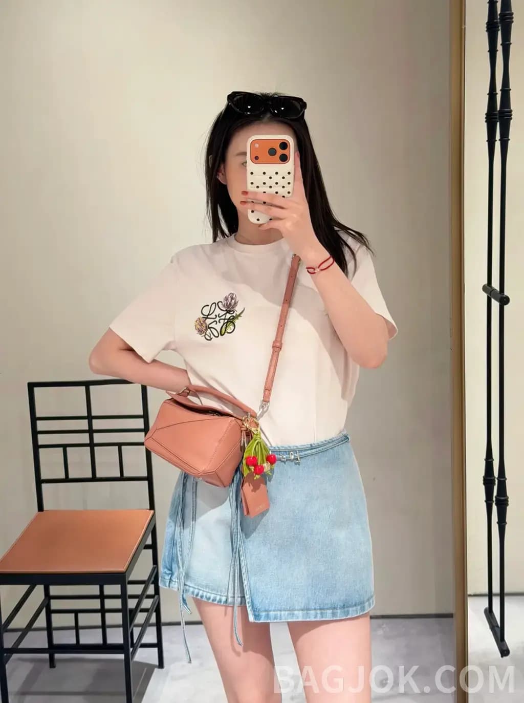 로에베 로에베 애너그램 아티초크 자수 코튼 저지 반팔 티셔츠 상세 이미지