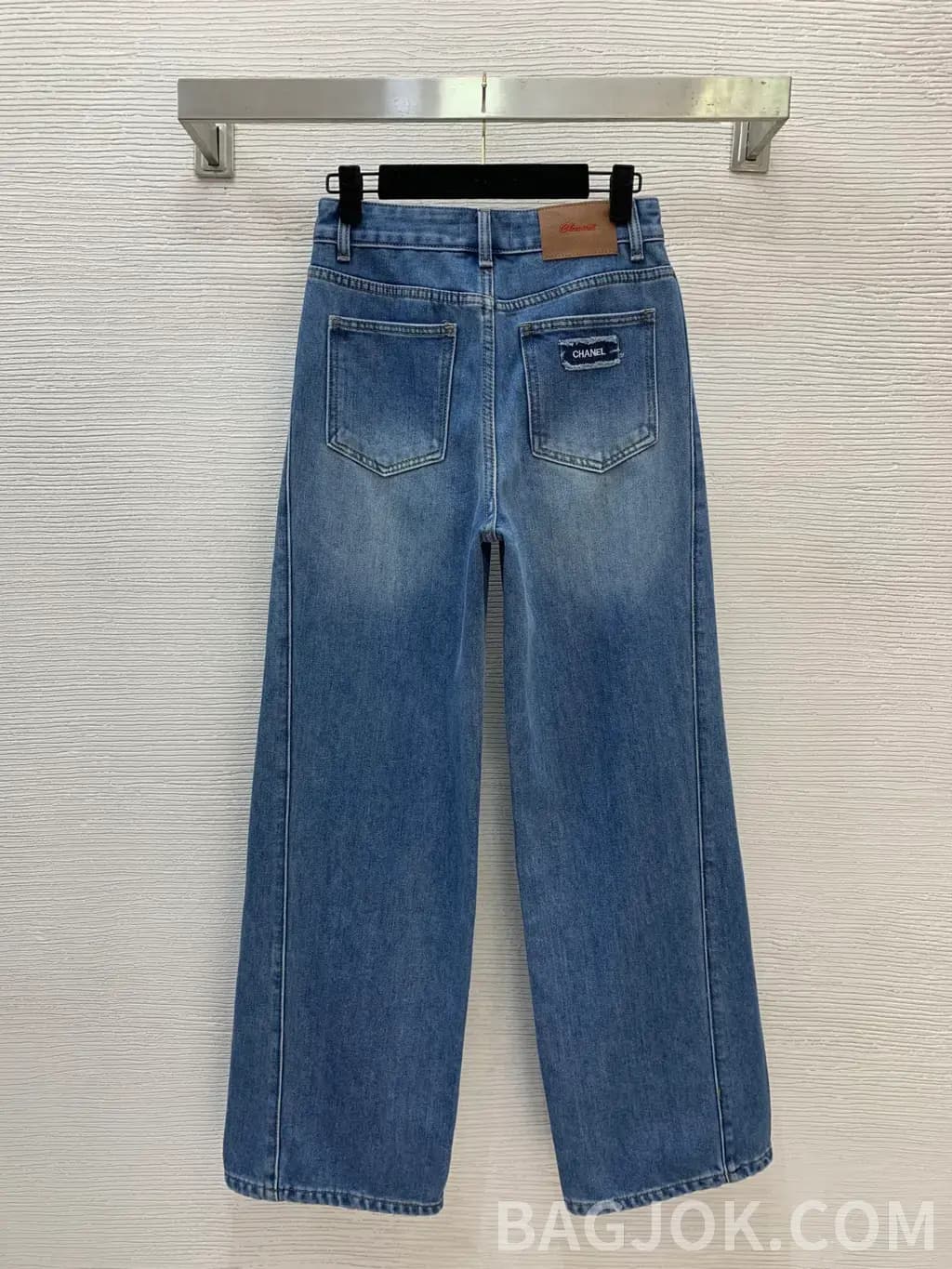 샤넬 샤넬 레터링 메탈 데님 와이드 팬츠 상세 이미지