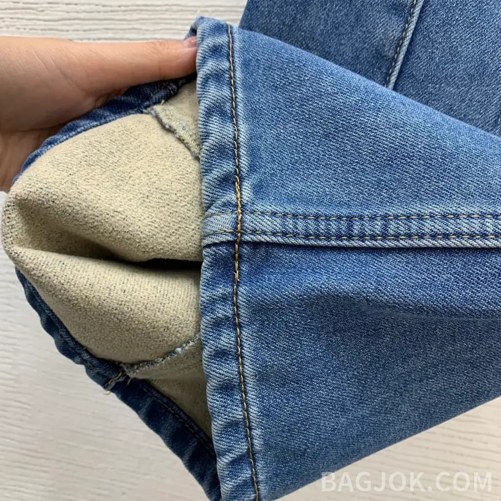 샤넬 샤넬 레터링 메탈 데님 와이드 팬츠 상세 이미지