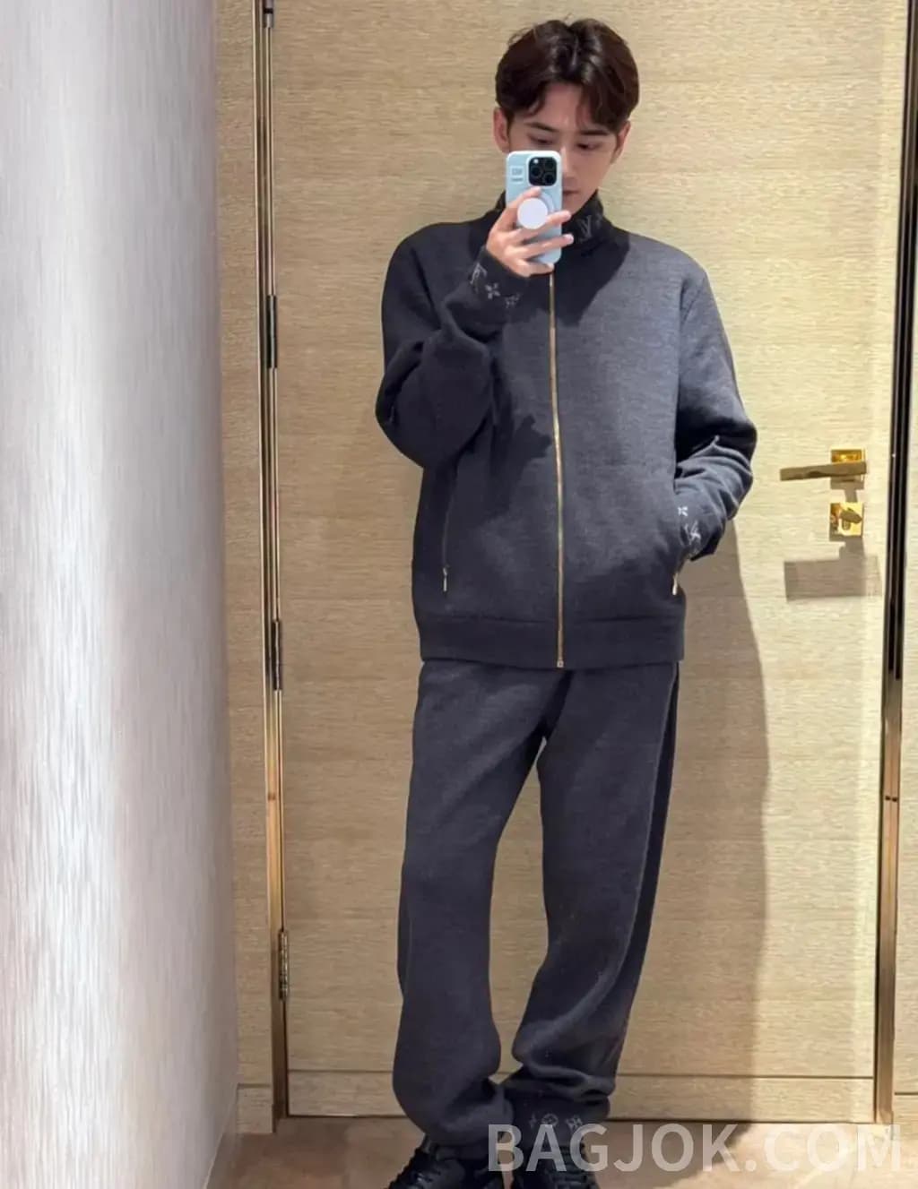 루이비통 루이비통 모노그램 자카드 울 조거 팬츠 상세 이미지
