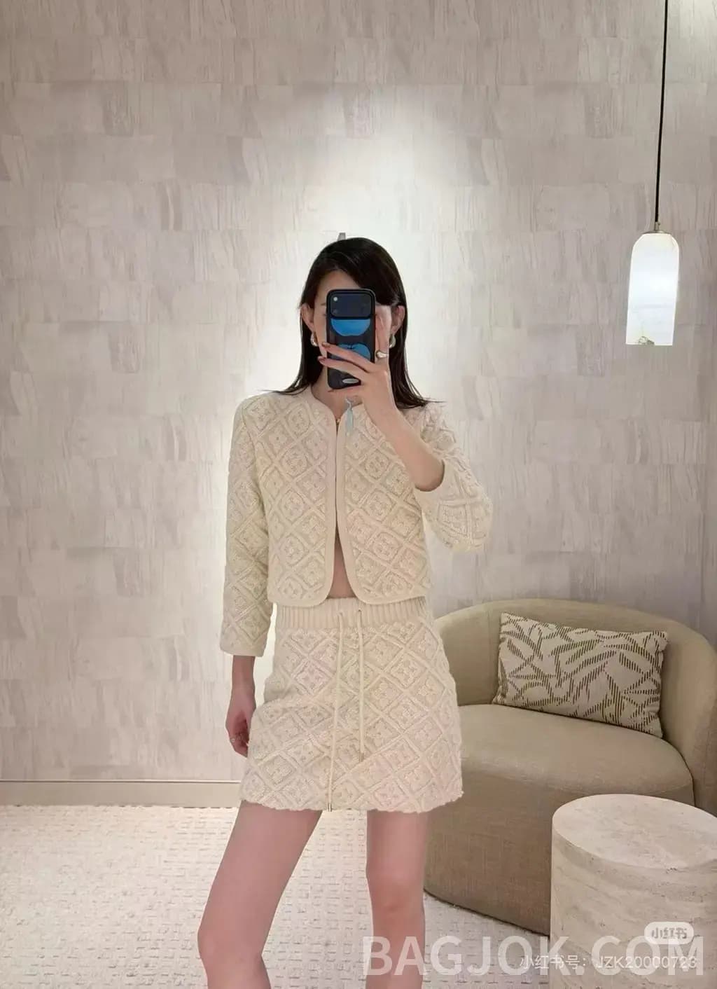 루이비통 루이비통 모노그램 자카드 니트 미니 스커트 상세 이미지