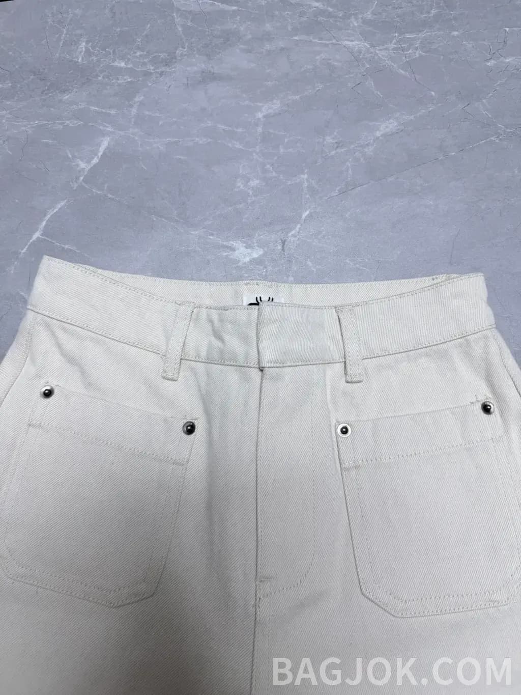 디올 디올 오블리크 레이스 헴 와이드 데님 팬츠 상세 이미지