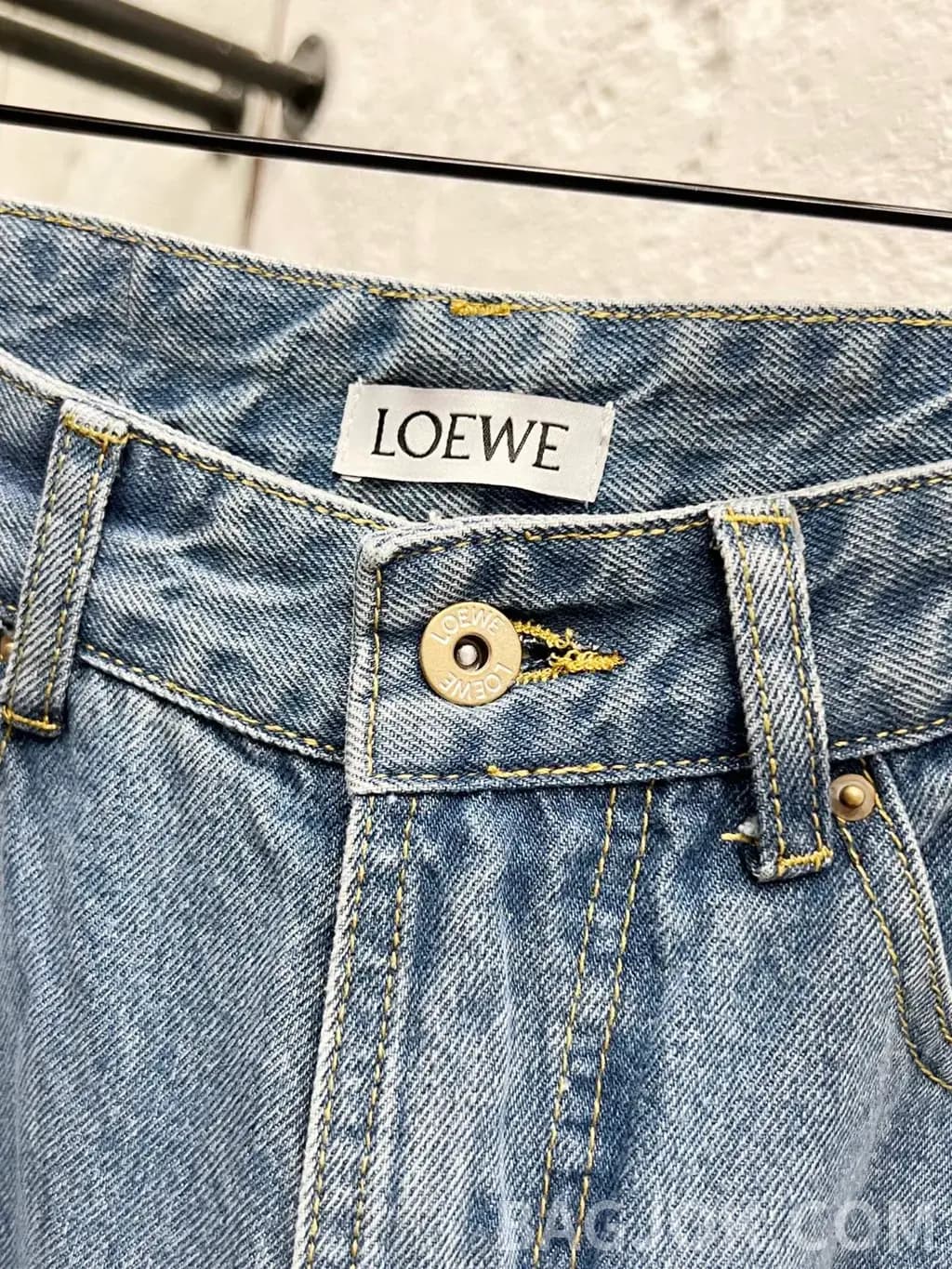 로에베 로에베 아나그램 자수 와이드 데님 팬츠 상세 이미지
