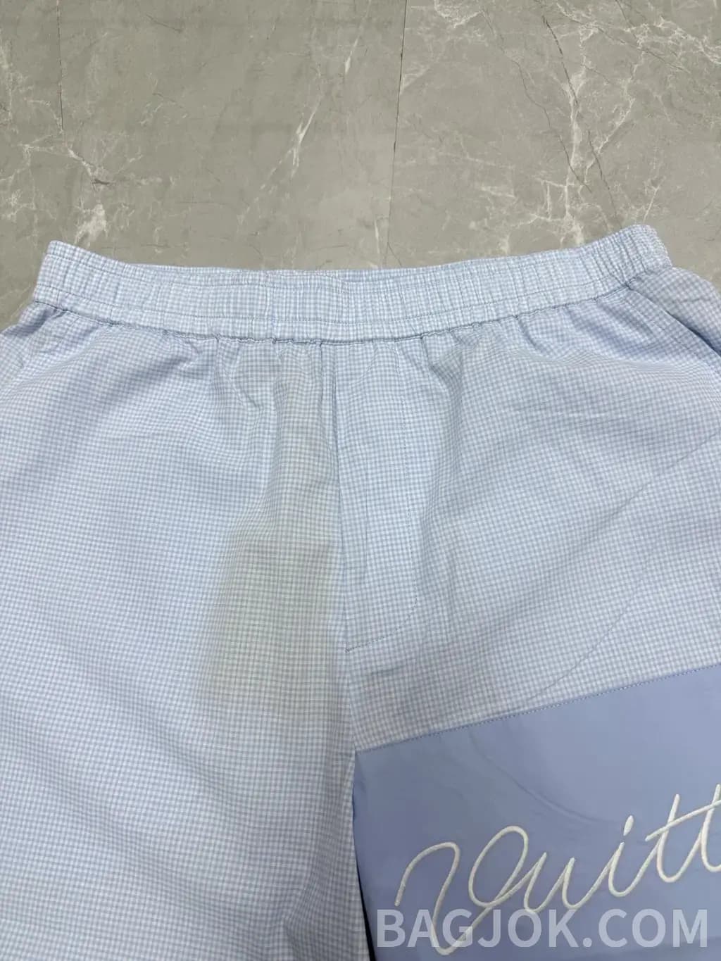 루이비통 루이비통 체크 패턴 드로스트링 쇼츠 상세 이미지