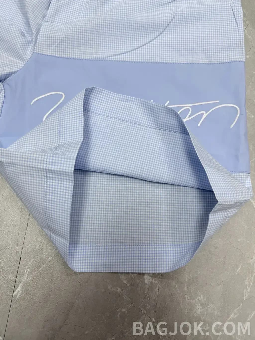 루이비통 루이비통 체크 패턴 드로스트링 쇼츠 상세 이미지