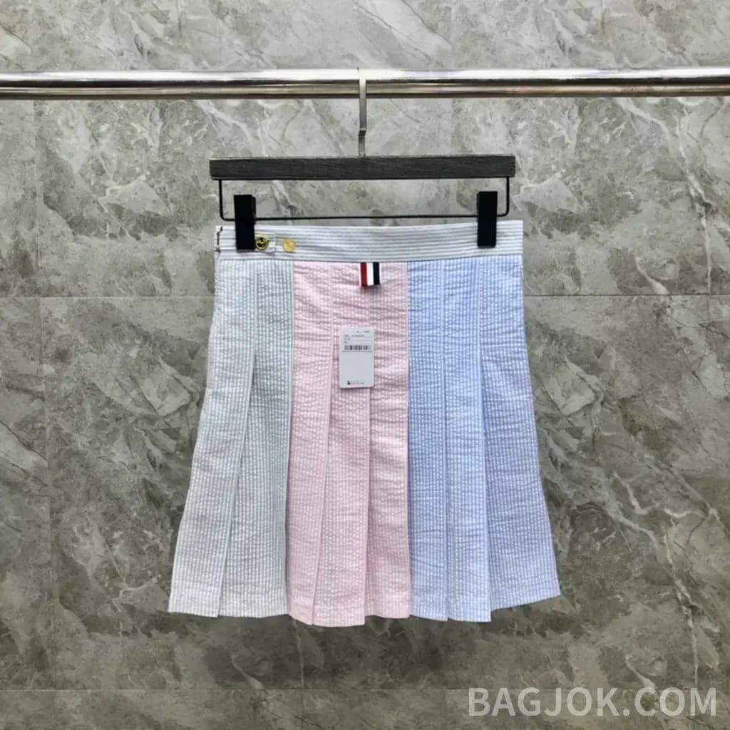 톰브라운 톰브라운 멀티 스트라이프 나이프 플리츠 미니 스커트 상세 이미지