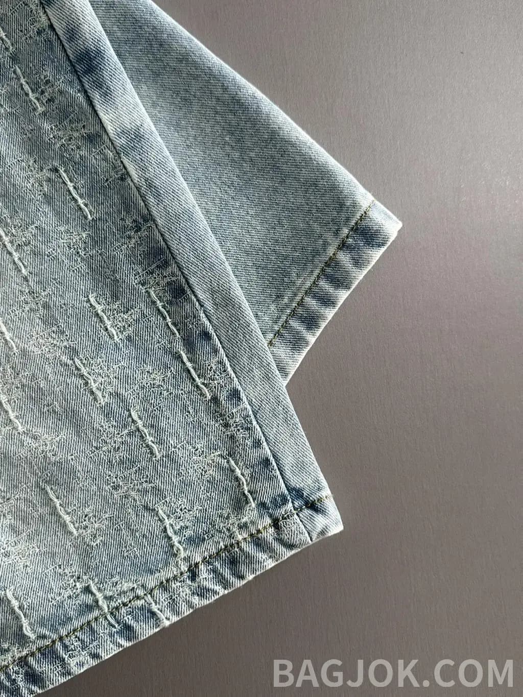 루이비통 루이비통 LV 자수 데님 숏팬츠 상세 이미지