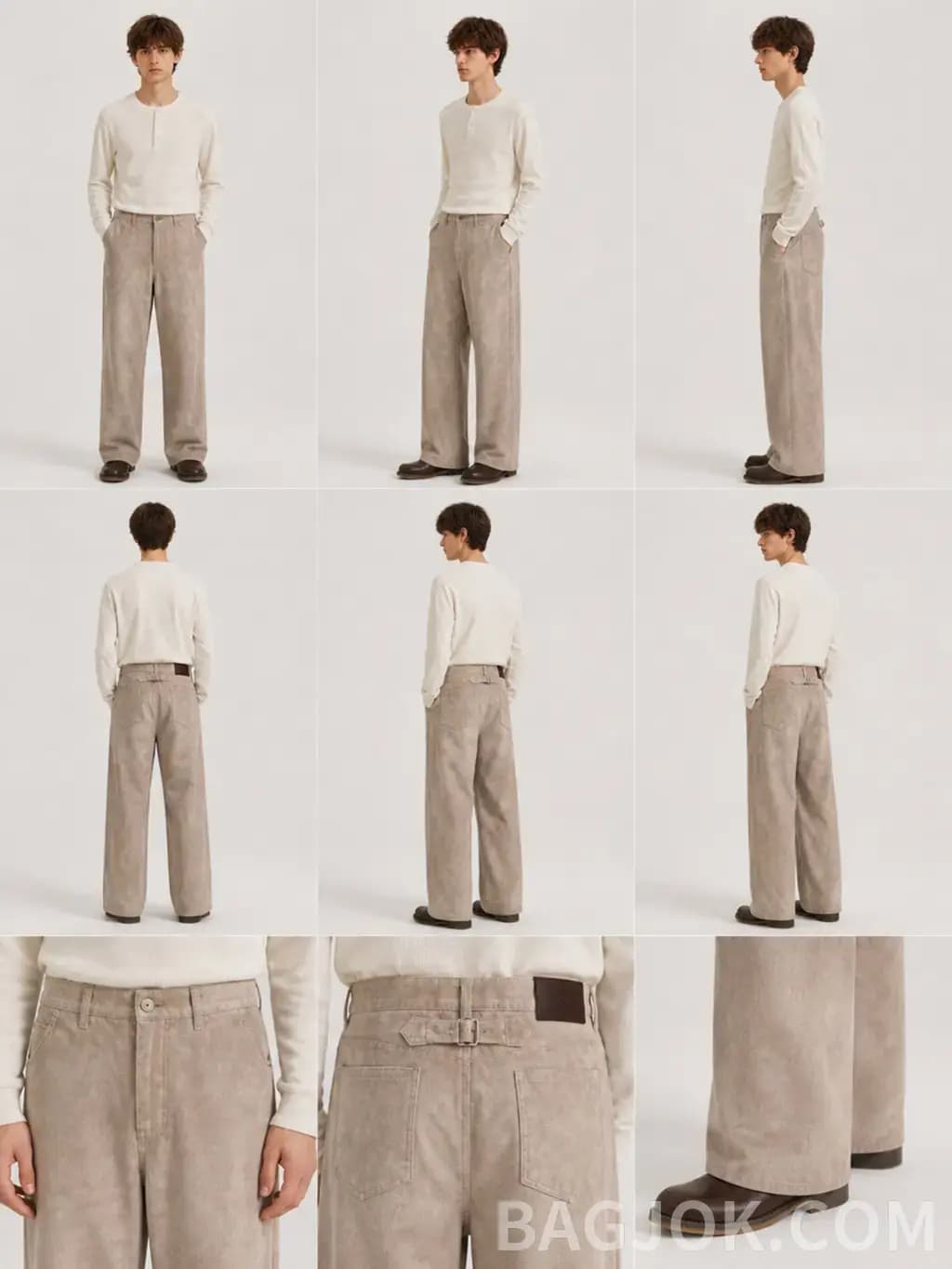 로에베 LOEWE 워싱 와이드 팬츠 상세 이미지