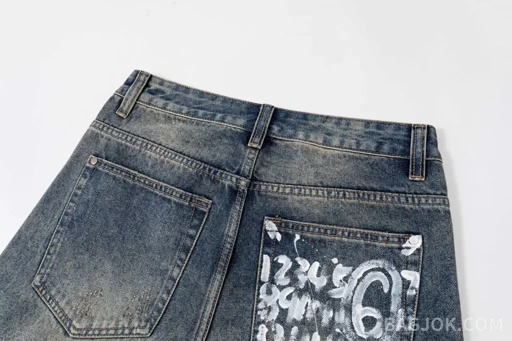 메종마르지엘라 MAISON MARGIELA 넘버링 페인트 데님 팬츠 상세 이미지