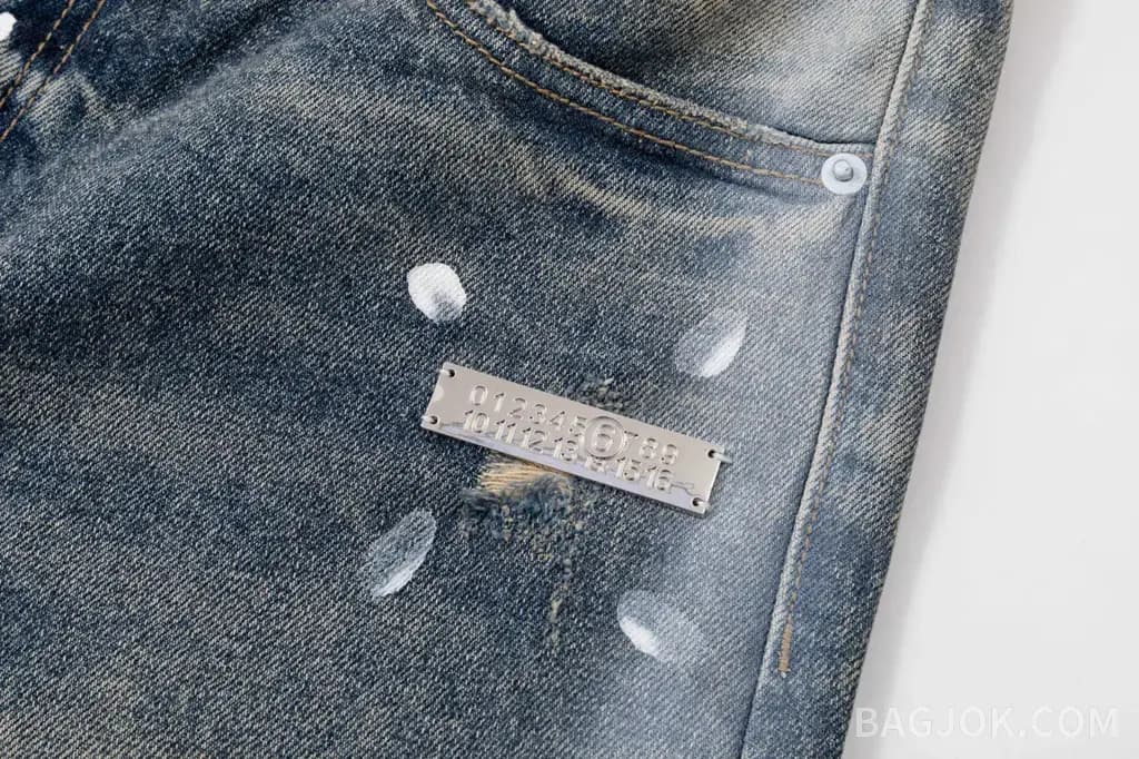 메종마르지엘라 MAISON MARGIELA 넘버링 페인트 데님 팬츠 상세 이미지