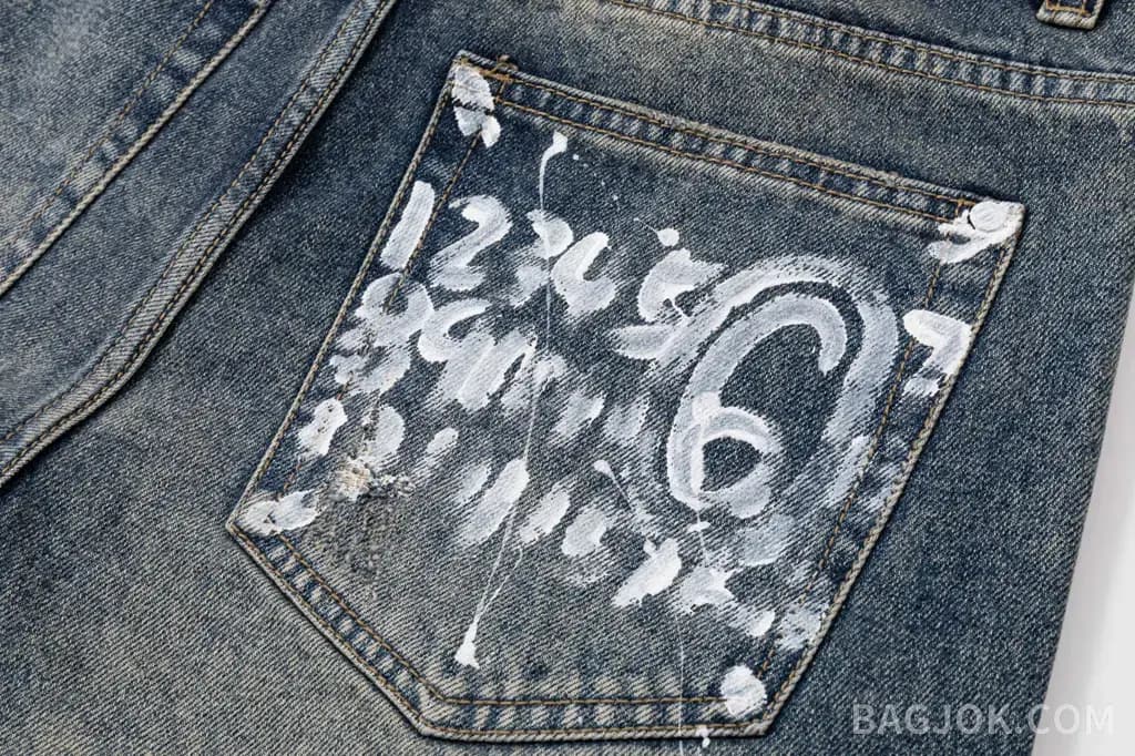 메종마르지엘라 MAISON MARGIELA 넘버링 페인트 데님 팬츠 상세 이미지