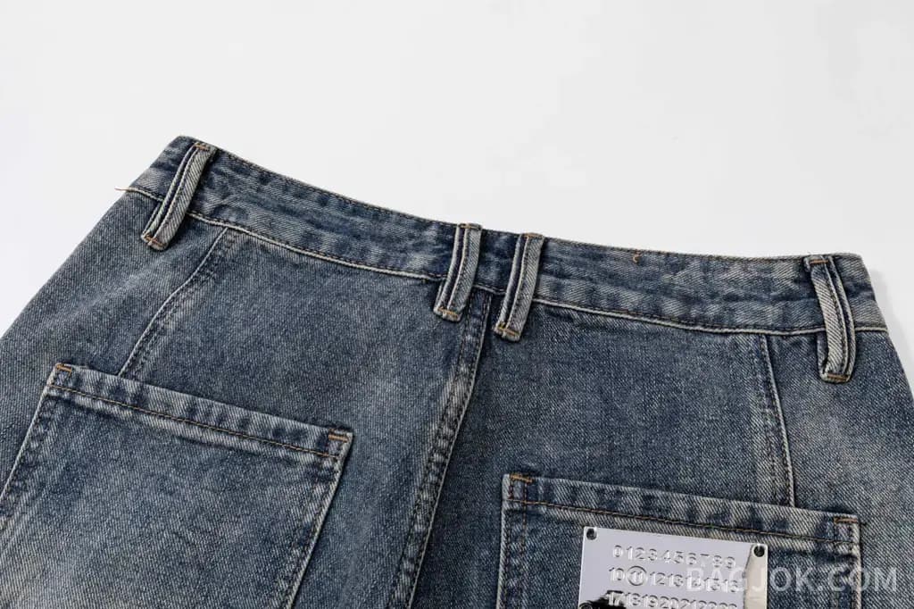 메종마르지엘라 MAISON MARGIELA 페인트 스플래터 넘버링 데님 쇼츠 상세 이미지