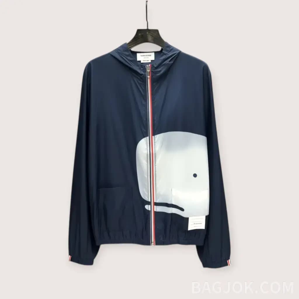 THOM BROWNE 웨일 그래픽 후드 윈드브레이커_대표이미지