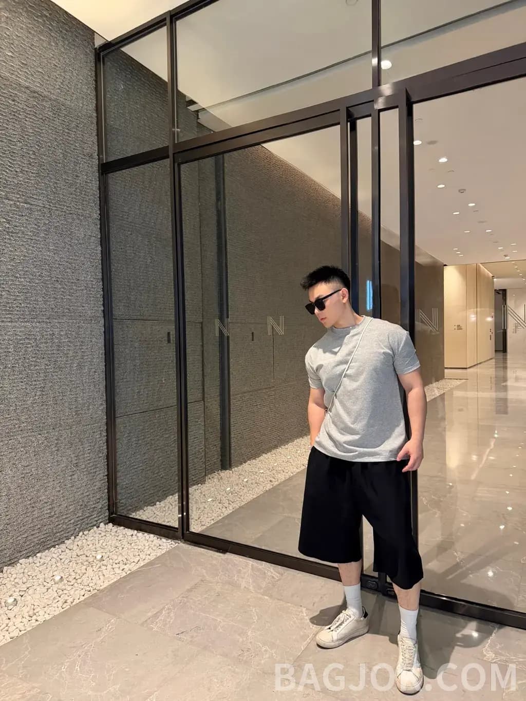 셀린느 CELINE 트리옹프 자수 코튼 반바지 상세 이미지