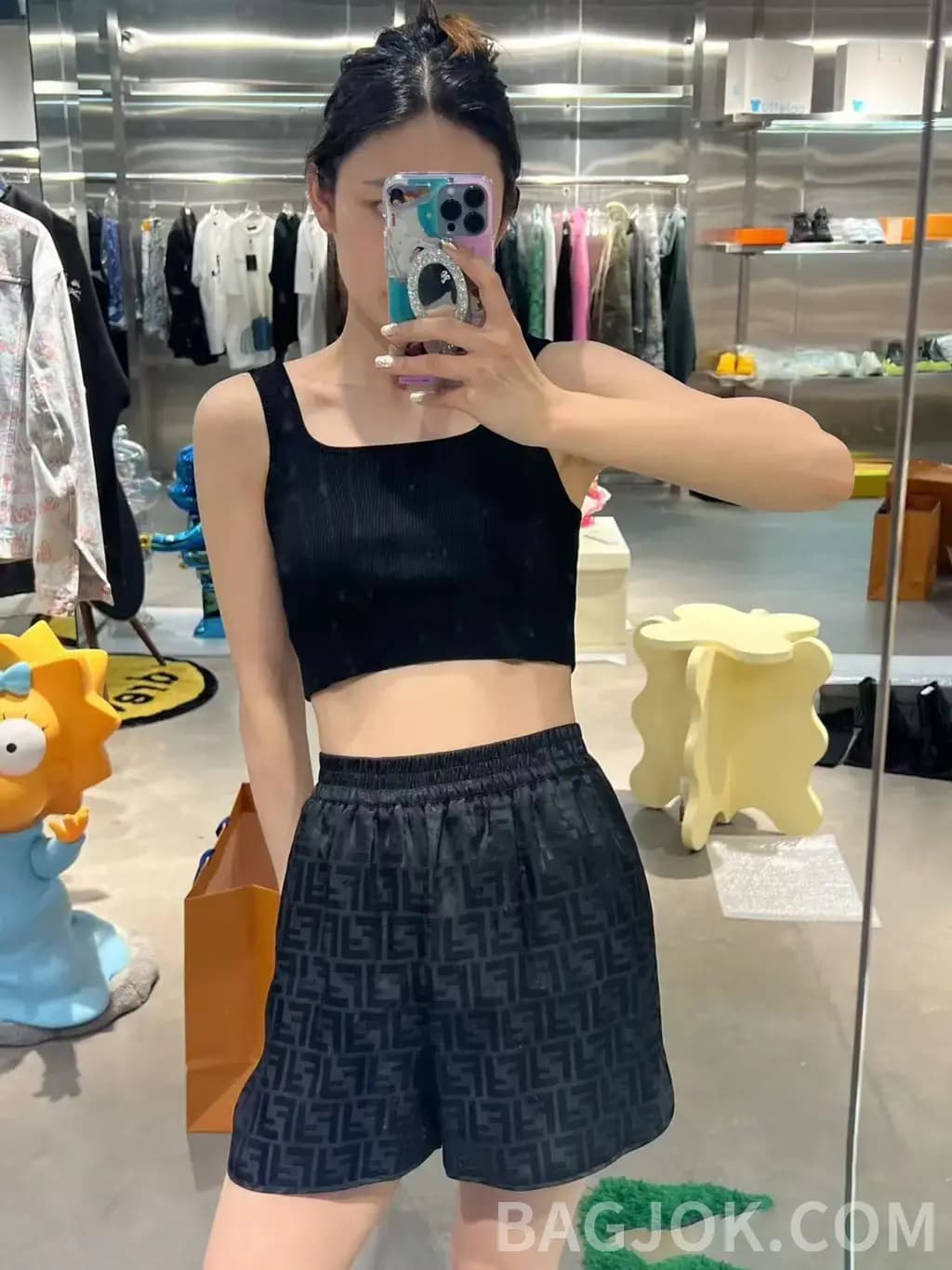 펜디 FENDI FF 모노그램 테크니컬 비치 쇼츠 상세 이미지