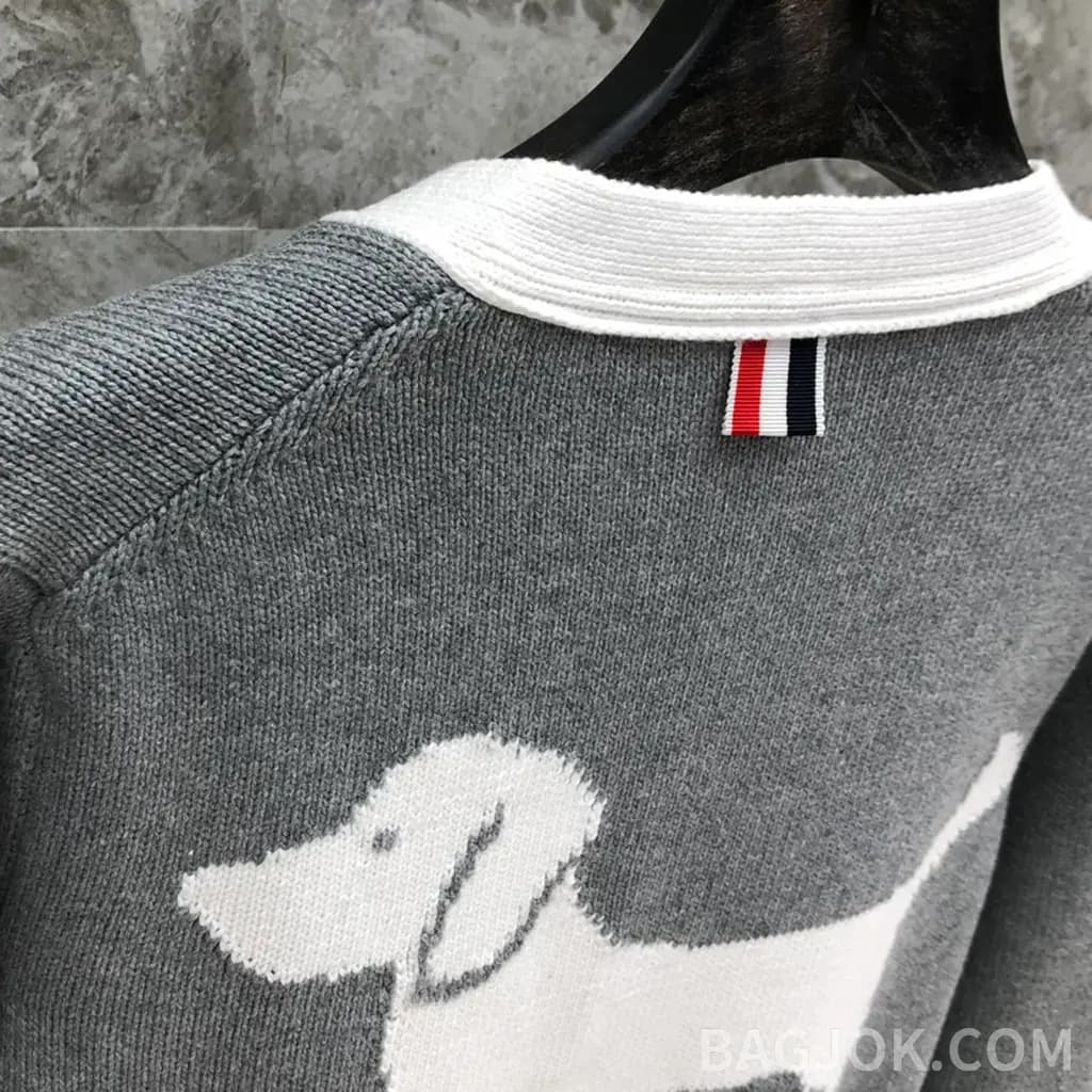 톰브라운 THOM BROWNE 닥스훈트 인타르시아 가디건 상세 이미지