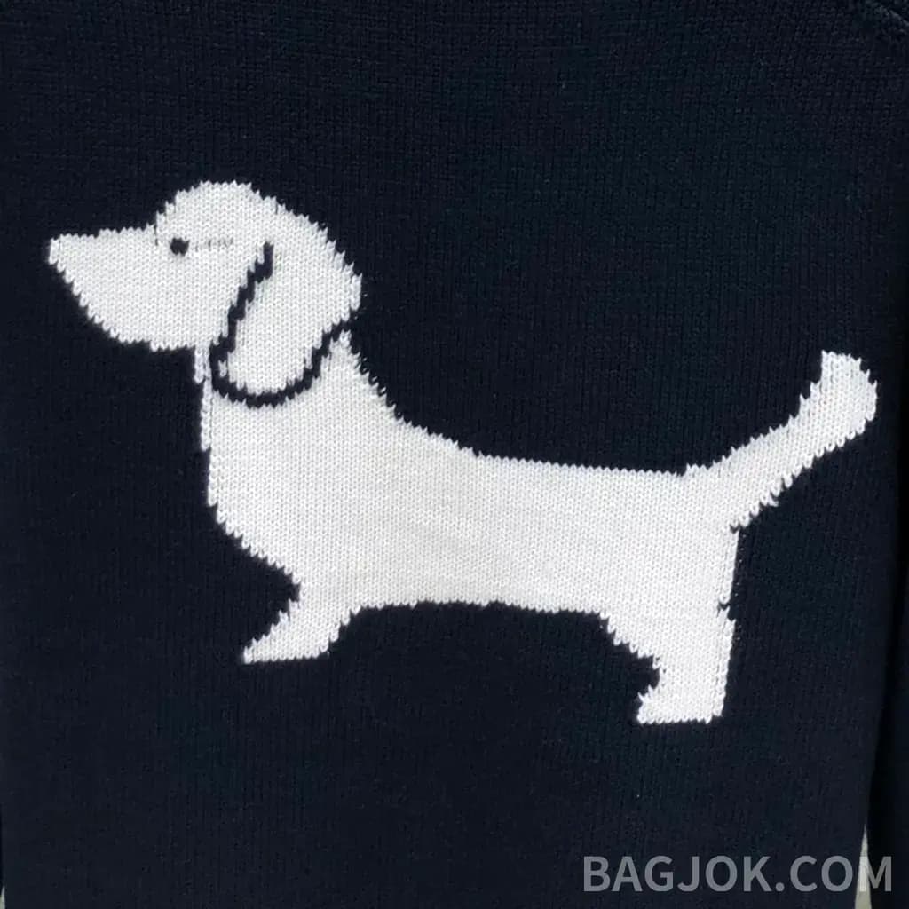 톰브라운 THOM BROWNE 닥스훈트 인타르시아 가디건 상세 이미지