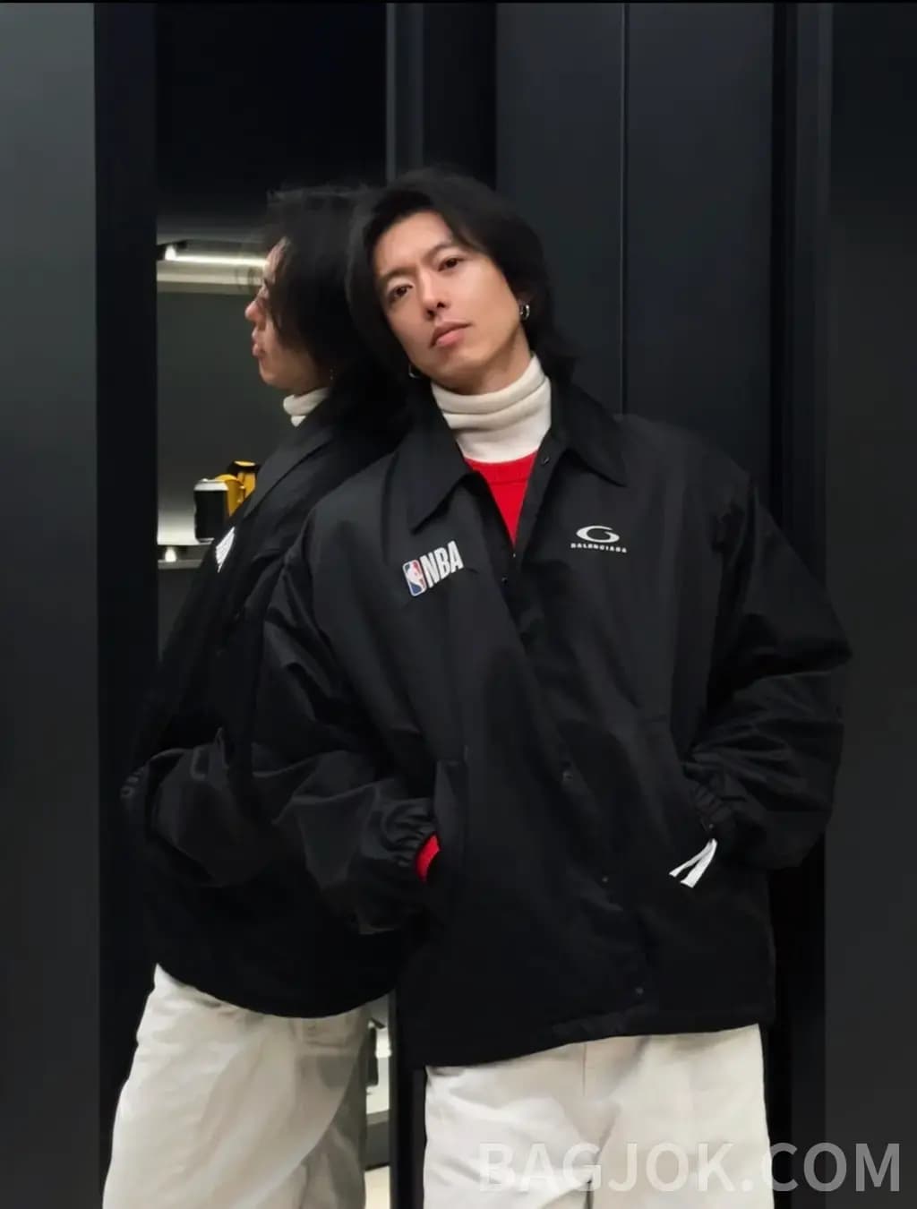 발렌시아가 BALENCIAGA NBA 코치 재킷 상세 이미지